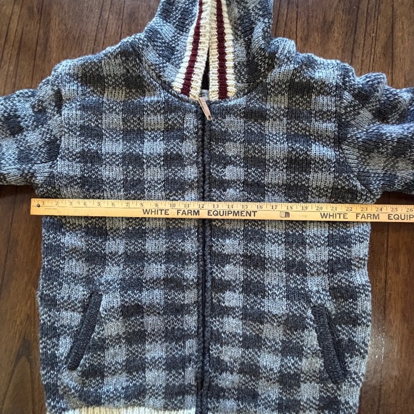 Ark Imports New Zealand wool heavyweight full zip hooded sweater jacket size L - Picture 14 of 16